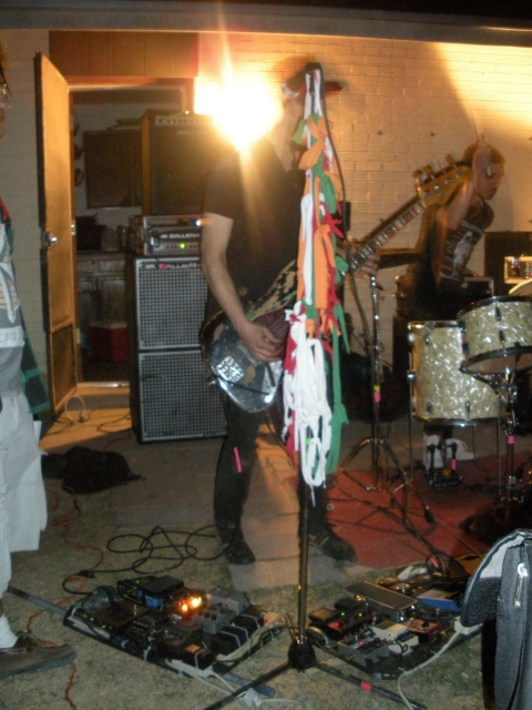 These Are Powers' guitarist + snazzy mic stand